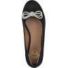 imageWHITE MOUNTAIN Womens Sashimi Rhinestone Double Bow Ballet FlatBlackFabric