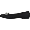 imageWHITE MOUNTAIN Womens Sashimi Rhinestone Double Bow Ballet FlatBlackFabric