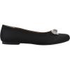 imageWHITE MOUNTAIN Womens Sashimi Rhinestone Double Bow Ballet FlatBlackShimmerFab