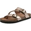 imageWHITE MOUNTAIN Womens Hammy Braided Signature ComfortMolded Footbed SandalRosegoldLeather