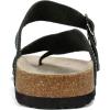 imageWHITE MOUNTAIN Carly Signature ComfortMolded Footbed SandalBlackNubuk