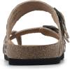 imageWHITE MOUNTAIN Gracie Signature ComfortMolded Footbed SandalNaturalEprintLeather