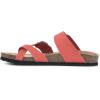 imageWHITE MOUNTAIN Gracie Signature ComfortMolded Footbed SandalRedLeather