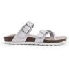 imageWHITE MOUNTAIN Gracie Signature ComfortMolded Footbed SandalWhiteLea WWhite Outsole