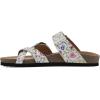 imageWHITE MOUNTAIN Gracie Signature ComfortMolded Footbed SandalWhiteMulti FloralLeather