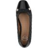 imageWHITE MOUNTAIN Womens Bocah Diamond Quilted Cap Toe Ballet FlatBlackSmooth