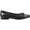 imageWHITE MOUNTAIN Womens Bocah Diamond Quilted Cap Toe Ballet FlatBlackSmooth