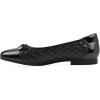 imageWHITE MOUNTAIN Womens Bocah Diamond Quilted Cap Toe Ballet FlatBlackSmooth
