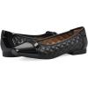 imageWHITE MOUNTAIN Womens Bocah Diamond Quilted Cap Toe Ballet FlatBlackSmooth