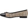 imageWHITE MOUNTAIN Womens Bocci Dressy Cap Toe Ballet FlatBeigeBeigeFabMulti
