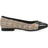imageWHITE MOUNTAIN Womens Bocci Dressy Cap Toe Ballet FlatBeigeBeigeFabMulti