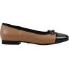 imageWHITE MOUNTAIN Womens Bocci Dressy Cap Toe Ballet FlatBeigeBlackSmoothMulti