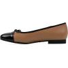 imageWHITE MOUNTAIN Womens Bocci Dressy Cap Toe Ballet FlatBeigeBlackSmoothMulti
