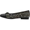imageWHITE MOUNTAIN Womens Bocci Dressy Cap Toe Ballet FlatBlackBlackFabMulti