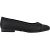 imageWHITE MOUNTAIN Womens Bocci Dressy Cap Toe Ballet FlatBlackShimmerFab