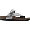 imageWHITE MOUNTAIN Womens Carly Flat SandalSilverLeather