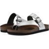 imageWHITE MOUNTAIN Womens Carly Flat SandalSilverLeather