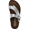 imageWHITE MOUNTAIN Womens Carly Flat SandalSilverLeather