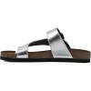 imageWHITE MOUNTAIN Womens Carly Flat SandalSilverLeather