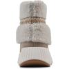 imageWHITE MOUNTAIN Womens Digital Platform Faux Fur BootieSandal WoodSuede