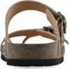 imageWHITE MOUNTAIN Womens Grams Signature ComfortMolded Footbed SandalNaturalEprintLeather