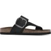imageWHITE MOUNTAIN Womens Harley Footbed SandalBlackNubuk