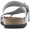 imageWHITE MOUNTAIN Womens Harley Footbed SandalWhiteLeather Brown Bottom