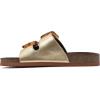 imageWHITE MOUNTAIN Womens Helga Flat SandalAntgoldLeather