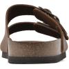 imageWHITE MOUNTAIN Womens Helga Flat SandalBrownLeather
