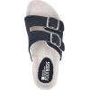 imageWHITE MOUNTAIN Womens Helga Flat SandalNavy Felt WFaux Shearling