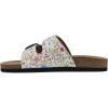imageWHITE MOUNTAIN Womens Helga Flat SandalWhiteMulti FloralLeather