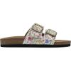 imageWHITE MOUNTAIN Womens Helga Flat SandalWhiteMulti FloralLeather