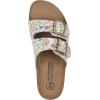 imageWHITE MOUNTAIN Womens Helga Flat SandalWhiteMulti FloralLeather