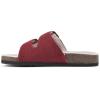imageWHITE MOUNTAIN Womens Helga Flat SandalWinter Red WFaux Shearling