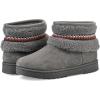 imageWHITE MOUNTAIN Womens Icons Faux Fur SlipOn BootieGrey