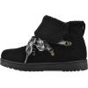 imageWHITE MOUNTAIN Womens Idol Faux Fur Laceup Ankle BootieBlackFabric
