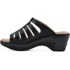 imageWHITE MOUNTAIN Womens Valencia Strappy Clog SandalBlackBurnSmooth