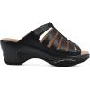 imageWHITE MOUNTAIN Womens Valencia Strappy Clog SandalBlackBurnSmooth