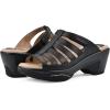 imageWHITE MOUNTAIN Womens Valencia Strappy Clog SandalBlackBurnSmooth