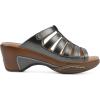imageWHITE MOUNTAIN Womens Valencia Strappy Clog SandalPewterMetSmooth