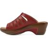 imageWHITE MOUNTAIN Womens Valencia Strappy Clog SandalRedBurnishedSmooth