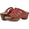 imageWHITE MOUNTAIN Womens Valencia Strappy Clog SandalRedBurnishedSmooth
