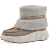 imageWHITE MOUNTAIN Womens Digital Platform Faux Fur BootieSandal WoodSuede