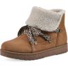 imageWHITE MOUNTAIN Womens Idol Faux Fur Laceup Ankle BootieChestnutFabric