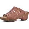 imageWHITE MOUNTAIN Womens Valencia Strappy Clog SandalRosewoodBurnSmooth