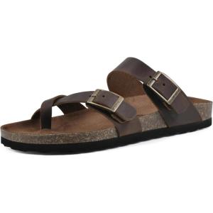 imageWHITE MOUNTAIN Gracie Signature ComfortMolded Footbed SandalBrownLeather