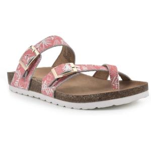 imageWHITE MOUNTAIN Gracie Signature ComfortMolded Footbed SandalCoralLeather