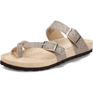 imageWHITE MOUNTAIN Gracie Signature ComfortMolded Footbed SandalGoldGlitterFabric
