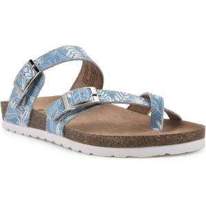 imageWHITE MOUNTAIN Gracie Signature ComfortMolded Footbed SandalLtblueLeather