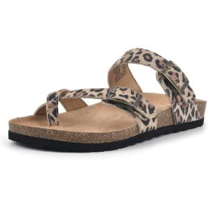 imageWHITE MOUNTAIN Gracie Signature ComfortMolded Footbed SandalNaturalEprintLeather